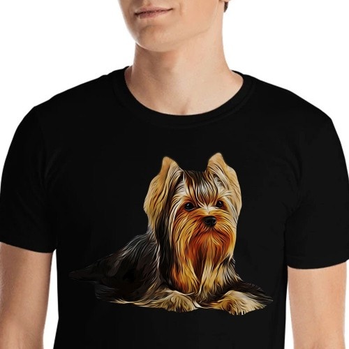 Camiseta masculina Mascochula personalizada com a foto do seu animal de estimação preto.