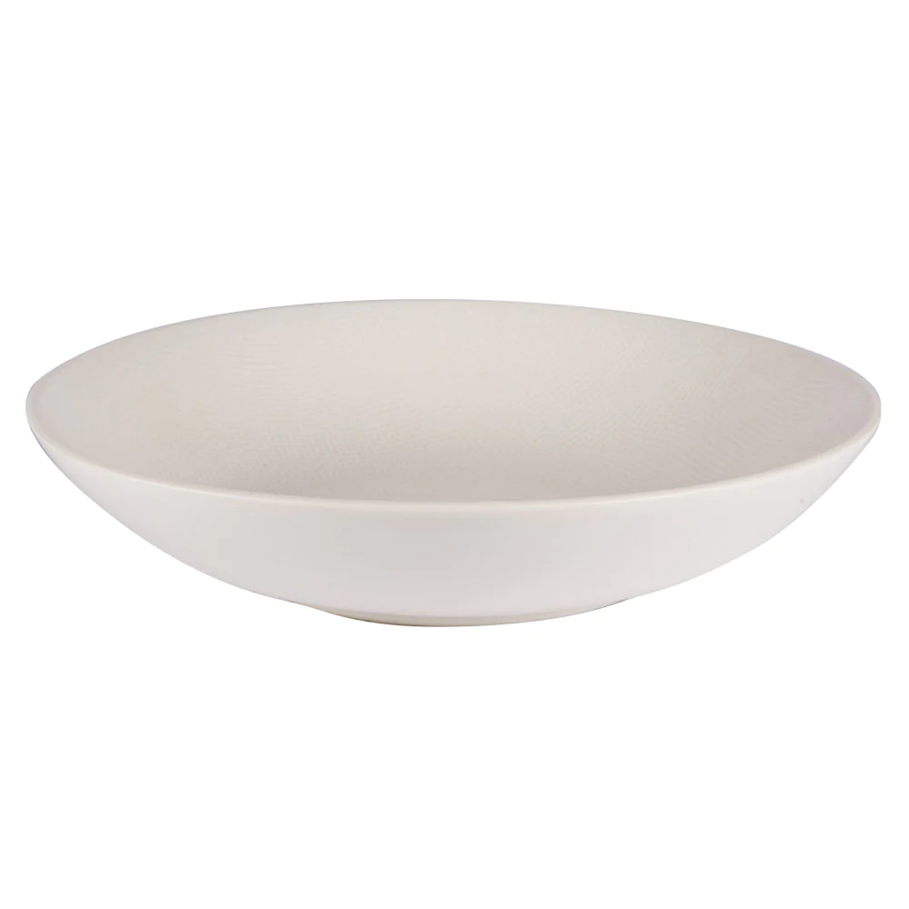 Grande assiette creuse Vésuvio blanc 25 cm (lot de 6) Table passion
