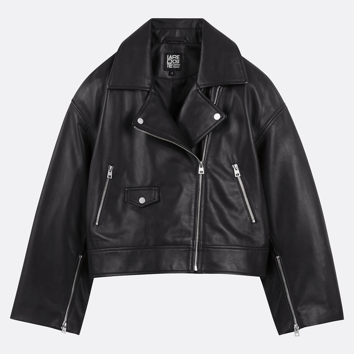 LA REDOUTE COLLECTIONS<br>Jaqueta de couro estilo motociclista, Signature THELMA