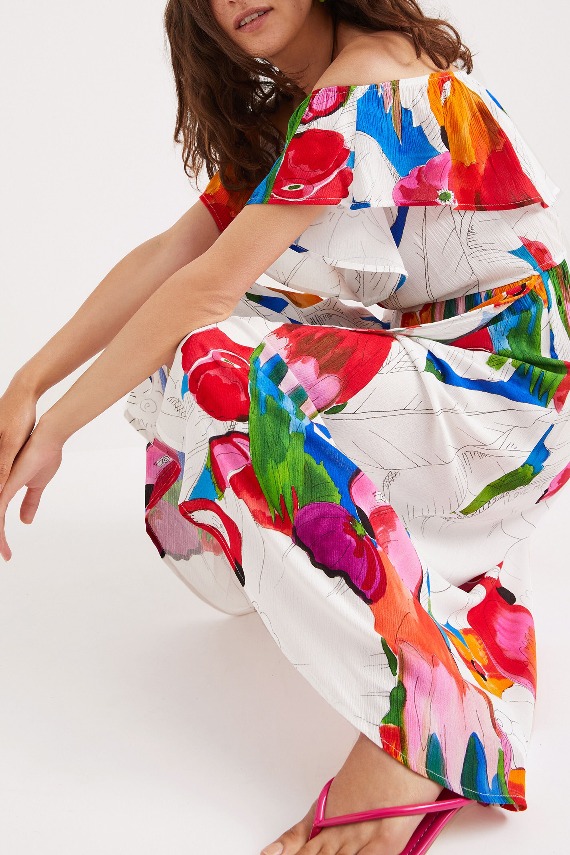 Robe boho tropicale