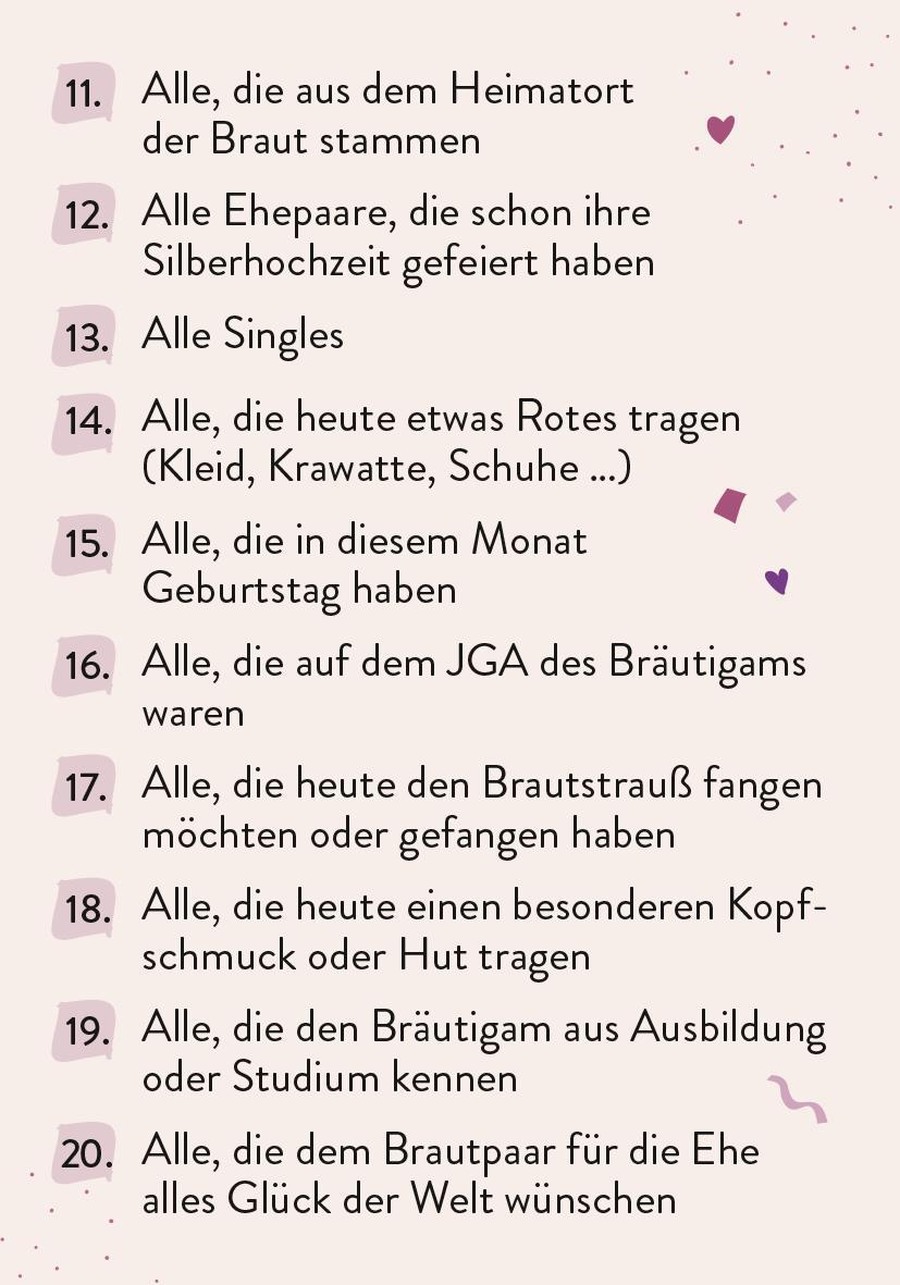 Wie gut kennt ihr eure Gäste? Das Partyspiel für die Hochzeit