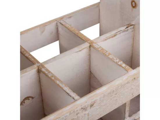 Casier à bouteilles en bois marron 27x19x33h