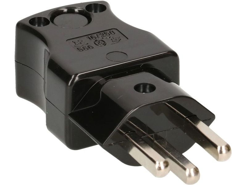 Max Hauri Stecker T23 - Schwarz Typ 23 Netzstecker