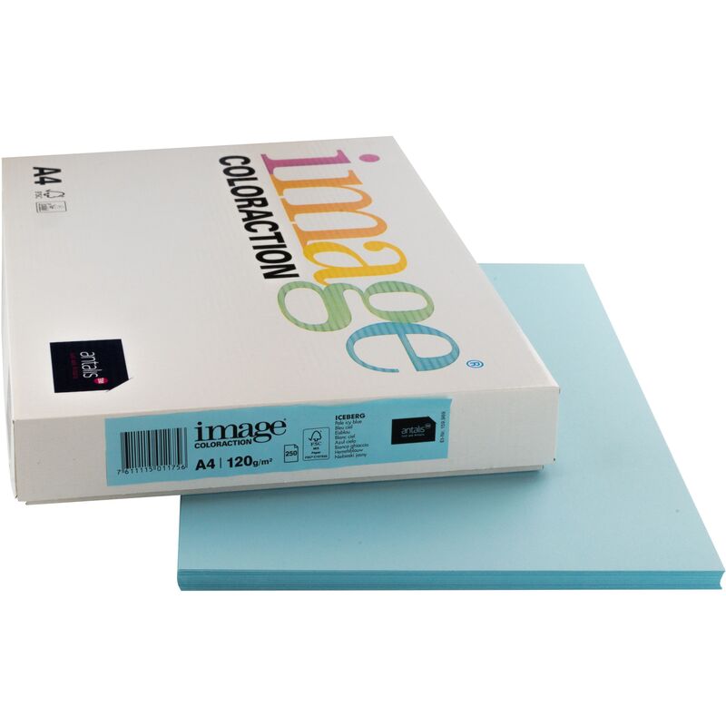 Image Coloraction Papier farbig, A4, 120 g/m², iceberg eisblau