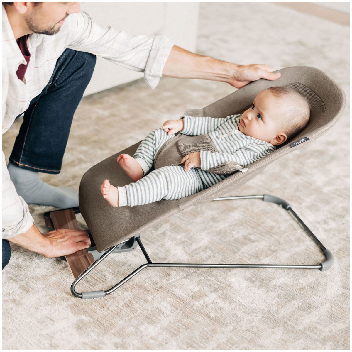 UPPAbabyUPPAbaby   Mira 2in1 Wippe wells dark taupe melange