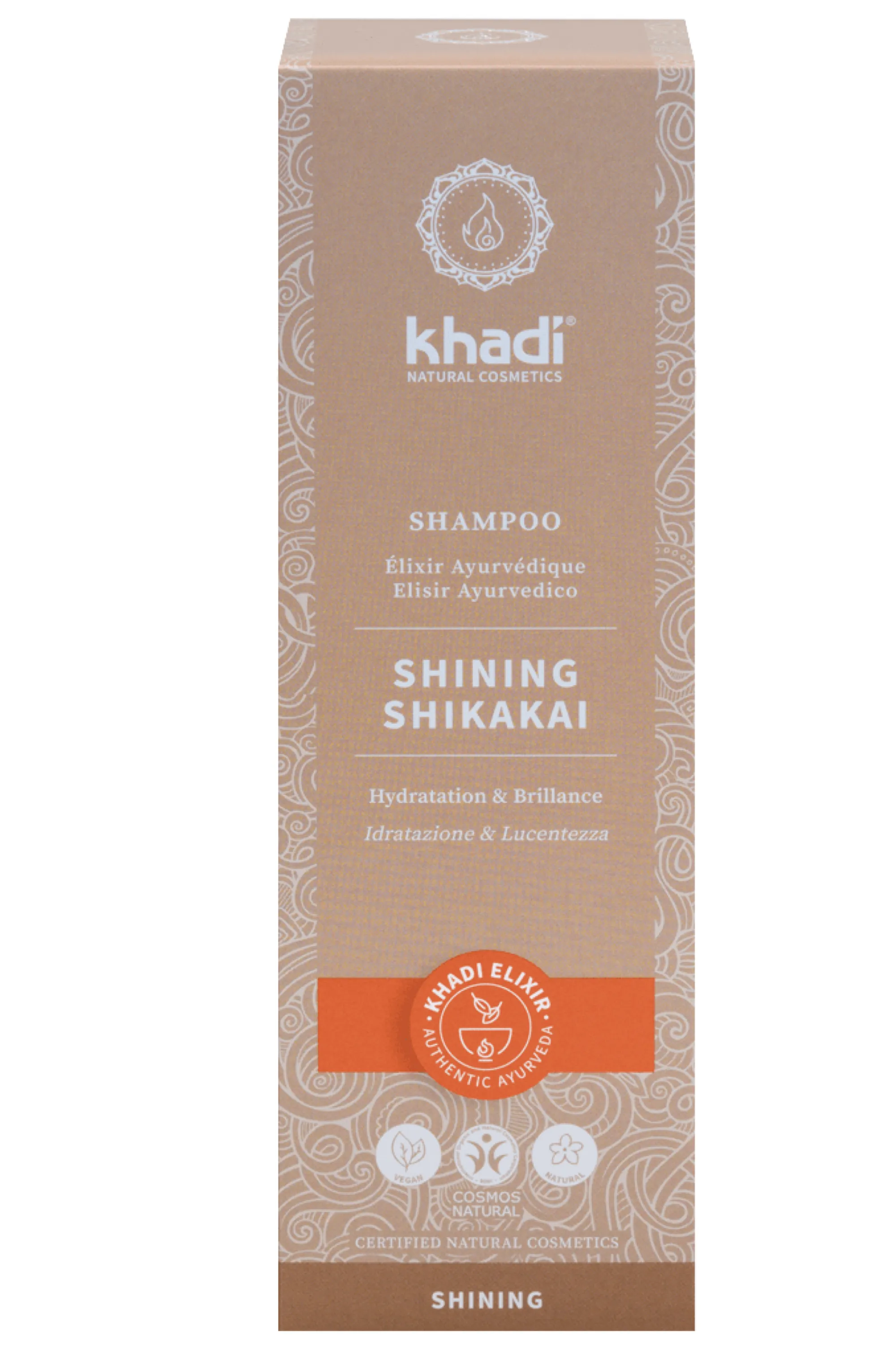 KHADI Shampoing hydratation & brillance ayurvédique Shikakai Shine-200 ml