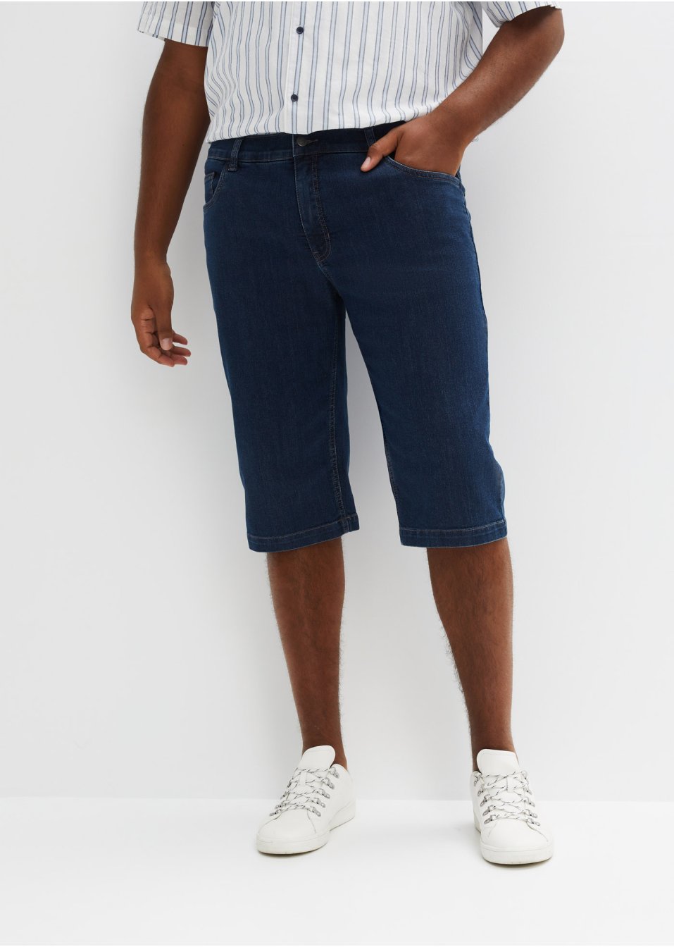 Lot de 2 bermudas longs en jean extensible, Regular Fit