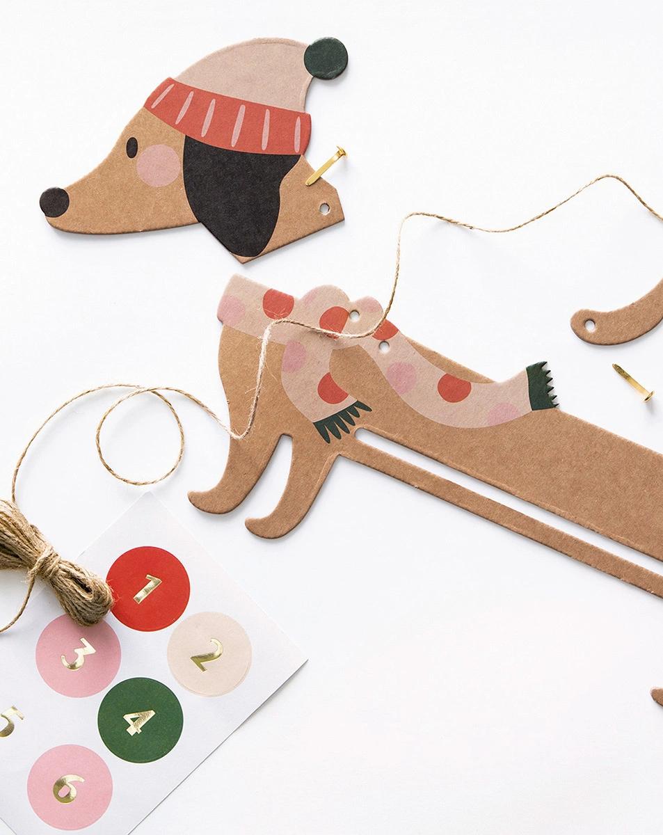 Adventskalender Bastelset SAUSAGE DOG 54-teilig