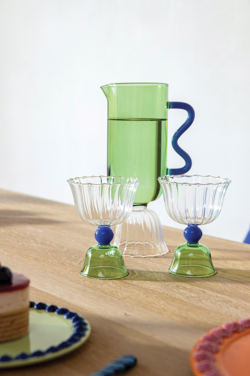 &klevering Tulip karaf 0,7L blauw