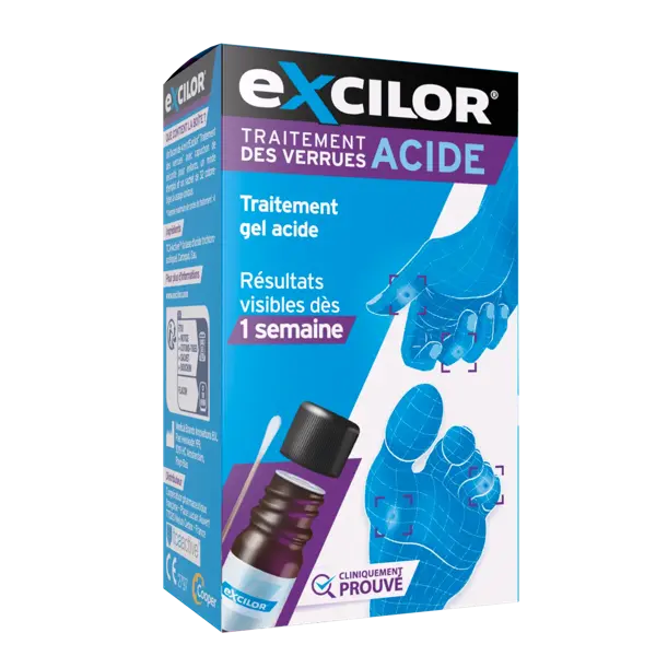 Excilor Gel Ácido para Tratamento de Verrugas nas Mãos e nos Pés 4ml