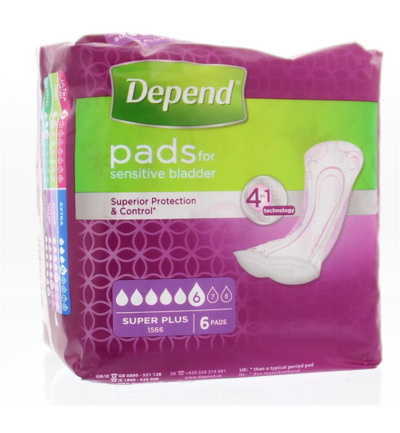Depend Verband super+ (6 stuks)