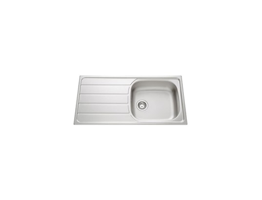 LUISINA - Evier à encastrer Luisinox 1 cuve + 1 égouttoir inox EV45011 IL