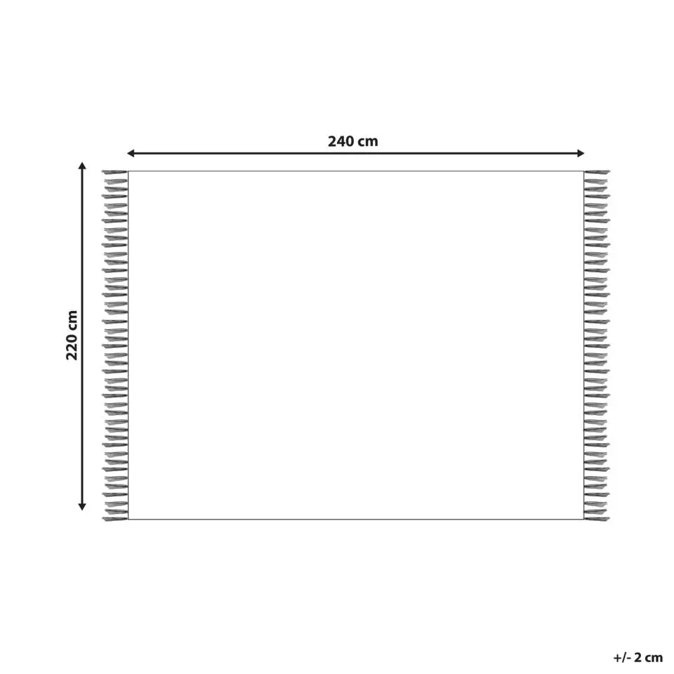 CHACK - Deken - Donkergrijs - 220 x 240 cm - Katoen