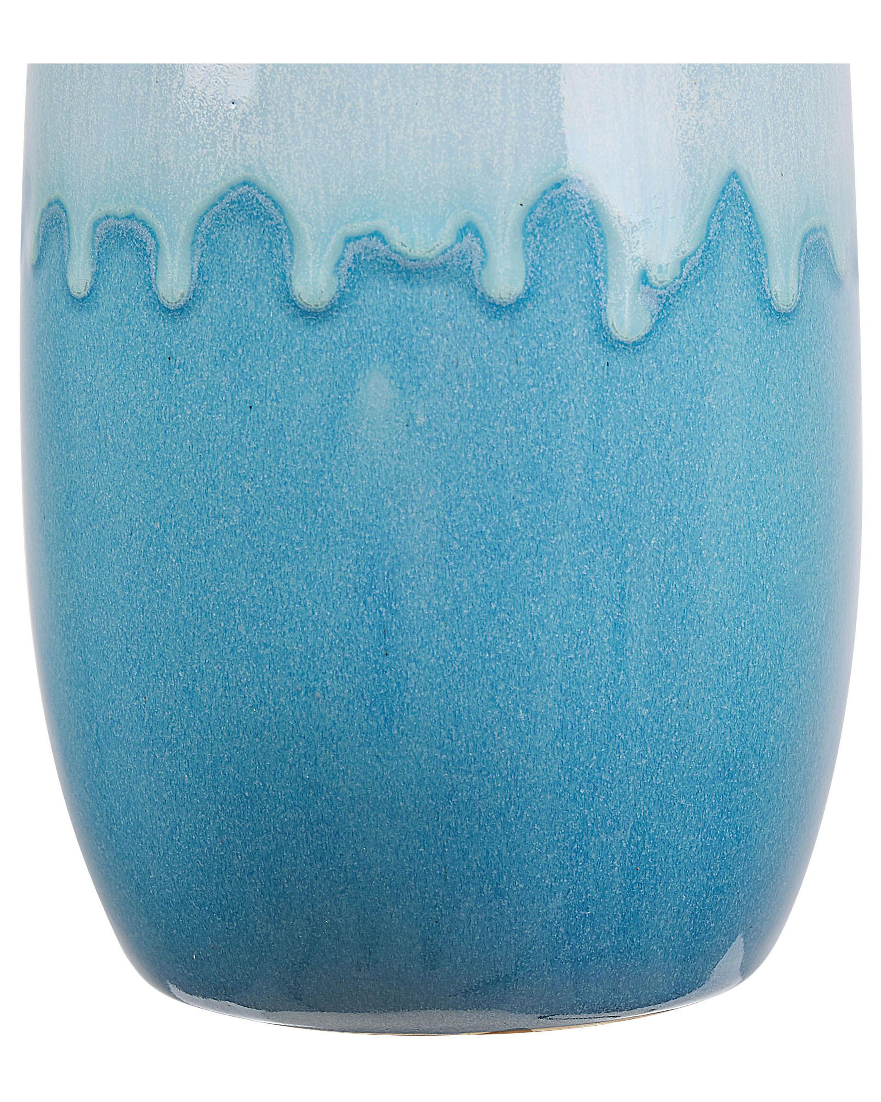 Bloemenvaas CHALCIS Steengoed 25 cm Blauw