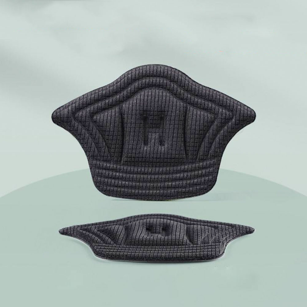 (1 Paar) 7mm Ultraweiche Stoff Pads Fersen Einlage Anti-Rutsch / Massage Einlagen für Turnschuhe - Schwarz