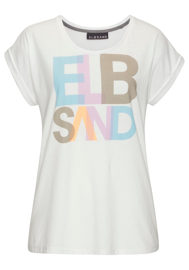 Elbsand Print-Shirt , mit Logodruck, Kurzarmshirt, sportlich
