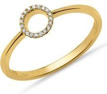 18 karaat geelgouden ring Diamanten 0,05 ct. graveerbaar