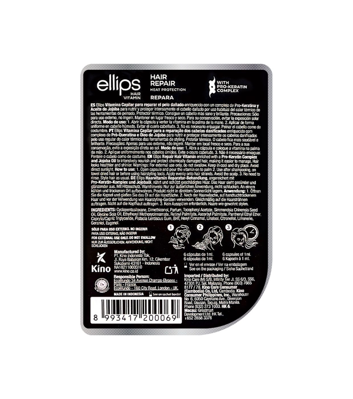 Ellips - Ampolas de vitaminas capilares com complexo Pró-queratina - Cabelos danificados