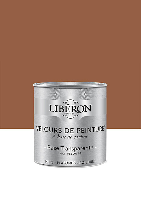 Peinture multisupport murs, plafonds et boiseries Velours de peinture orange pain d'épices Libéron 0,5L