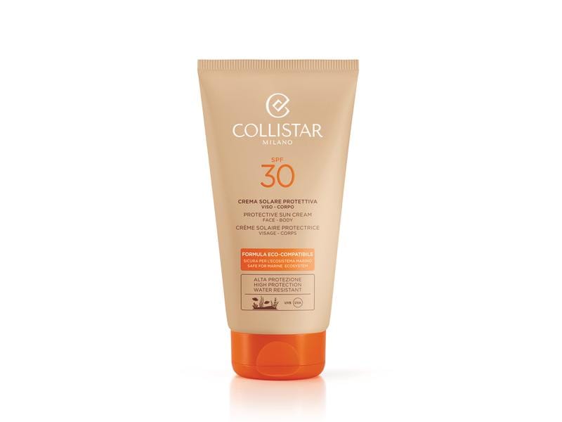 Collistar Eco Protective Suncream SPF30 150 ml Umweltverträgliche Formel ohne Duftstoffe, Farbstoffe und Silikone