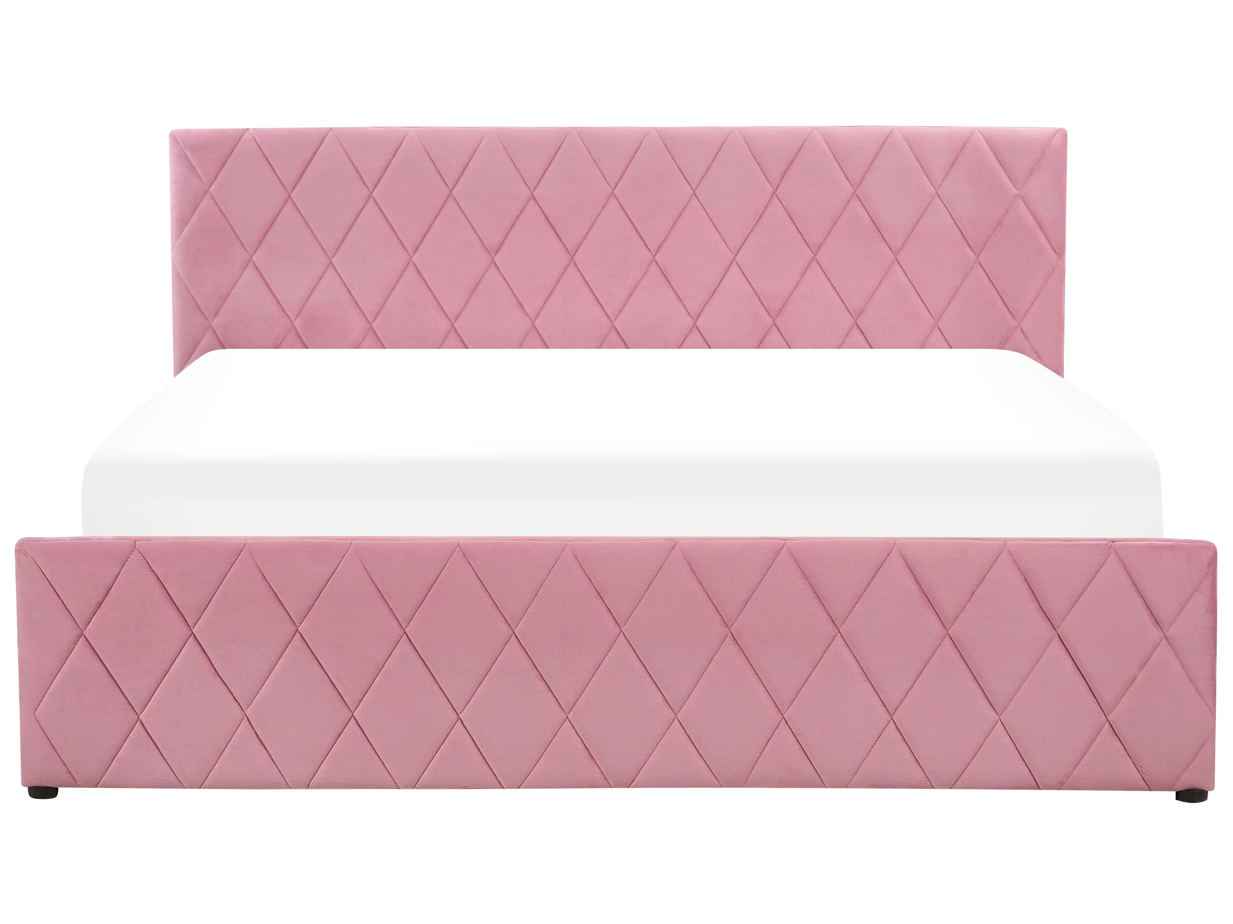 Bed met opbergruimte Fluweel ROCHEFORT 180 x 200 cm Roze