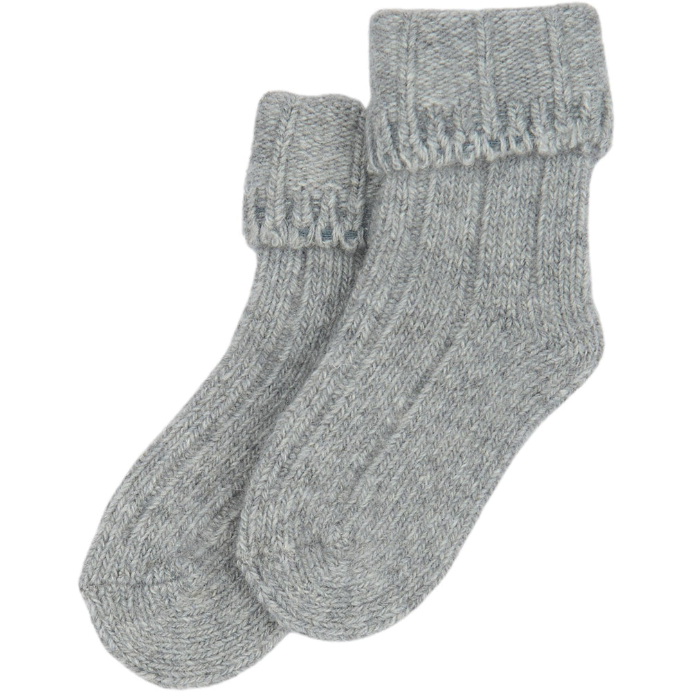 Køb minipop® Light Grey Melange Minipop Uld Heavy Baby Strømpe