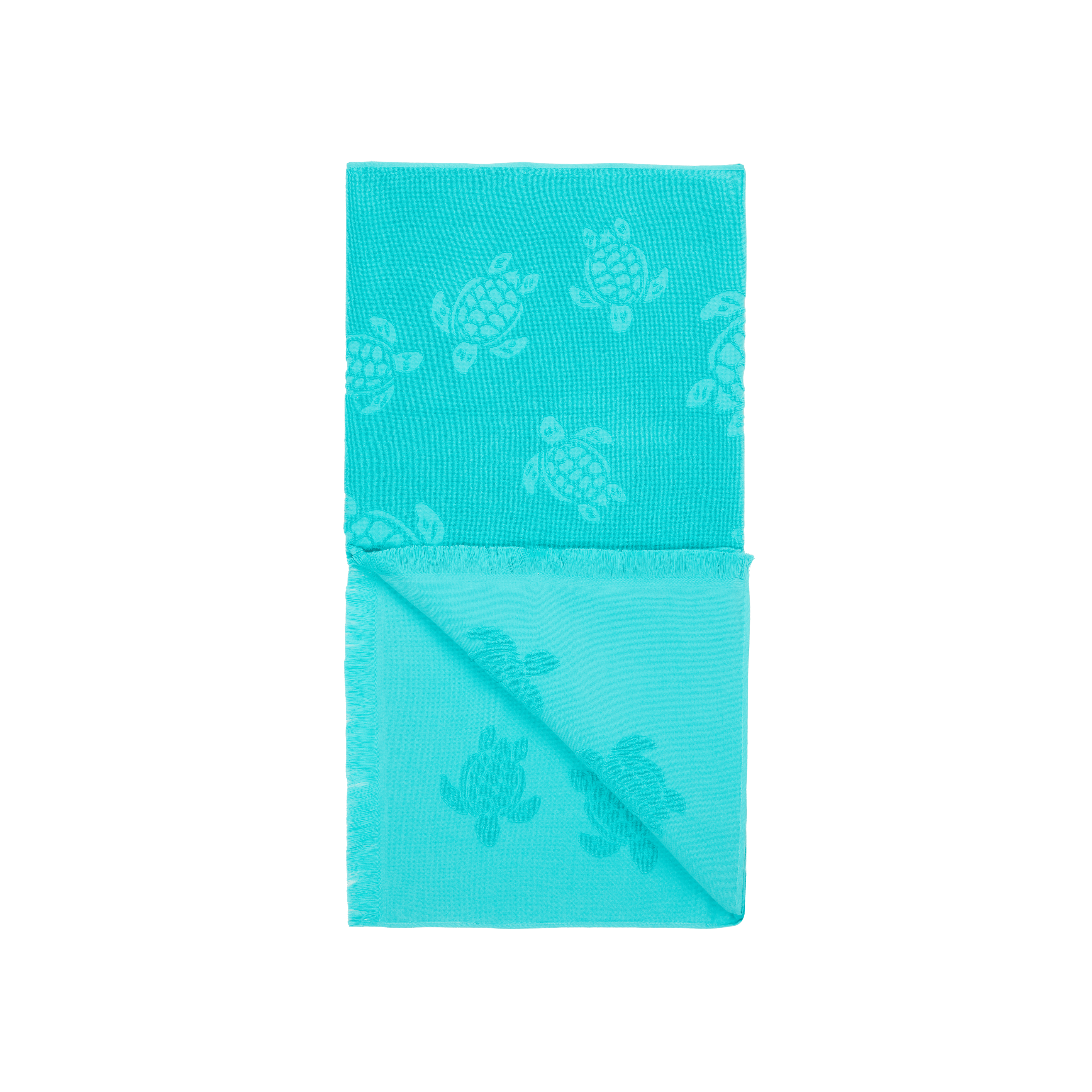 Serviette de Plage Fouta Uni en coton biologique Jacquard Tortues | Serviette Vilebrequin STHU1201
