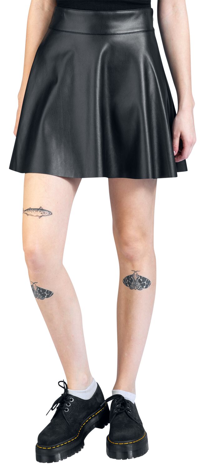 NMandy PU HW Flared skirt WVN NOOS | Noisy May Jupe courte