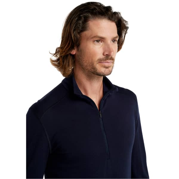 T-shirt thermique ICEBREAKER 200 OASIS LS HALF ZIP MIDNIGHT NAVY