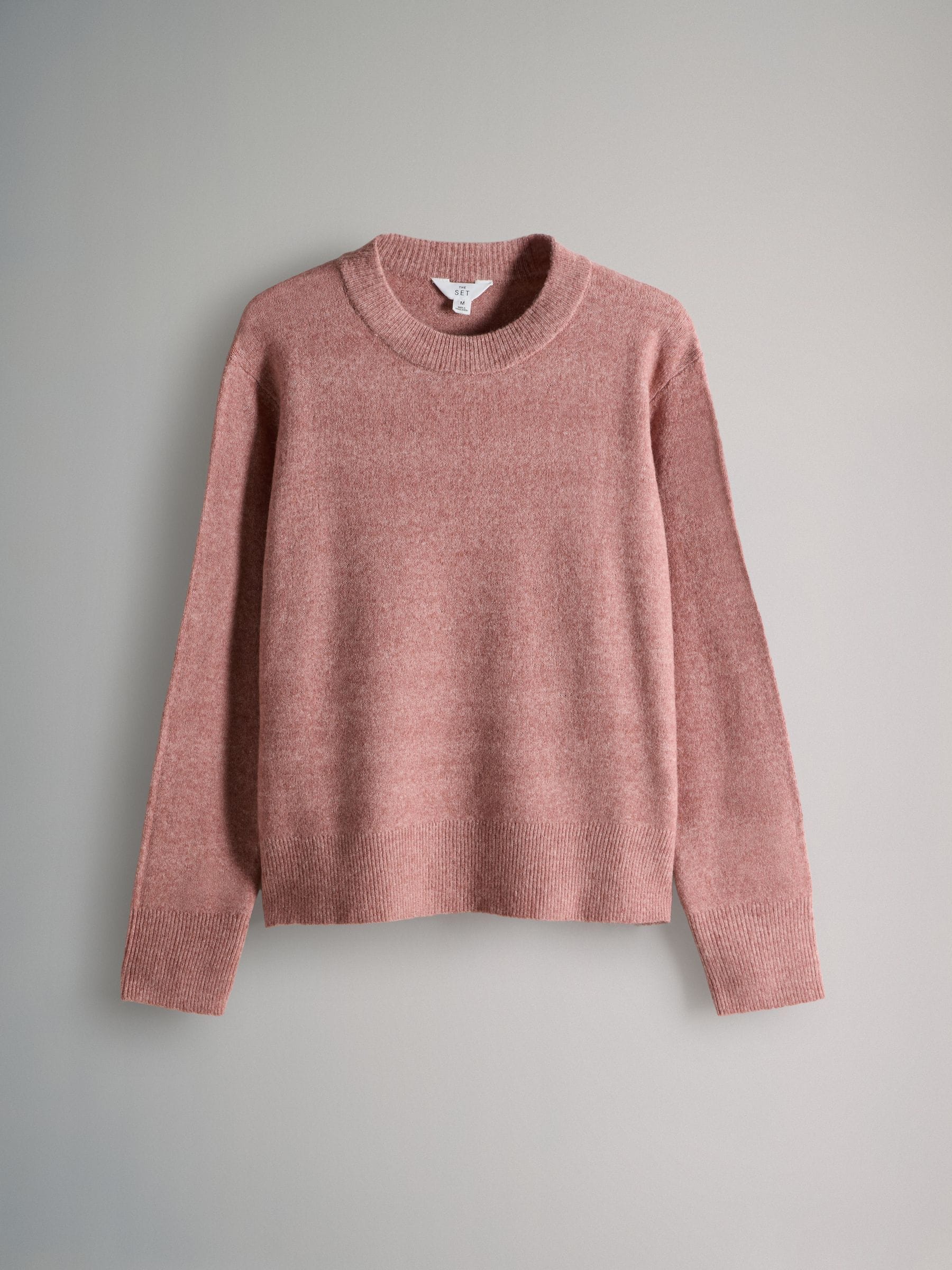 Bruin/donkerroze/crèmekleurig - The Set 3 Pack Crew Neck Knitted Jumpers with Wool