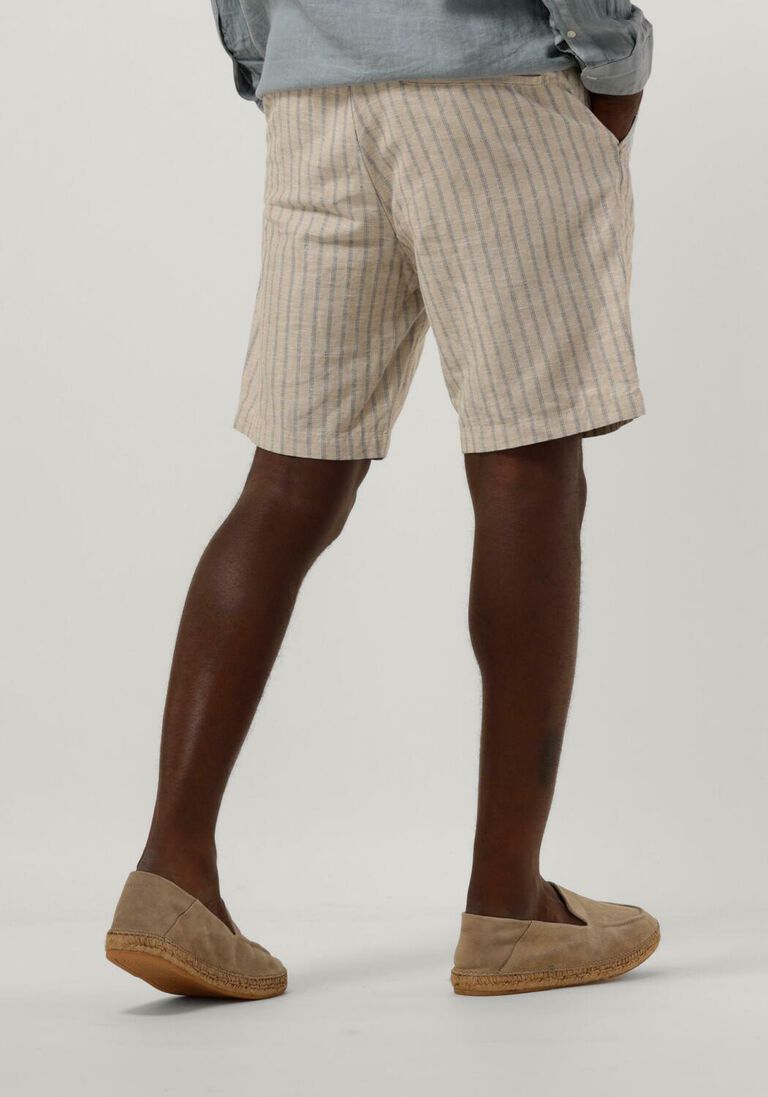SCOTCH & SODA zand scotch & soda korte broek fave - printed cotton/linen bermuda short