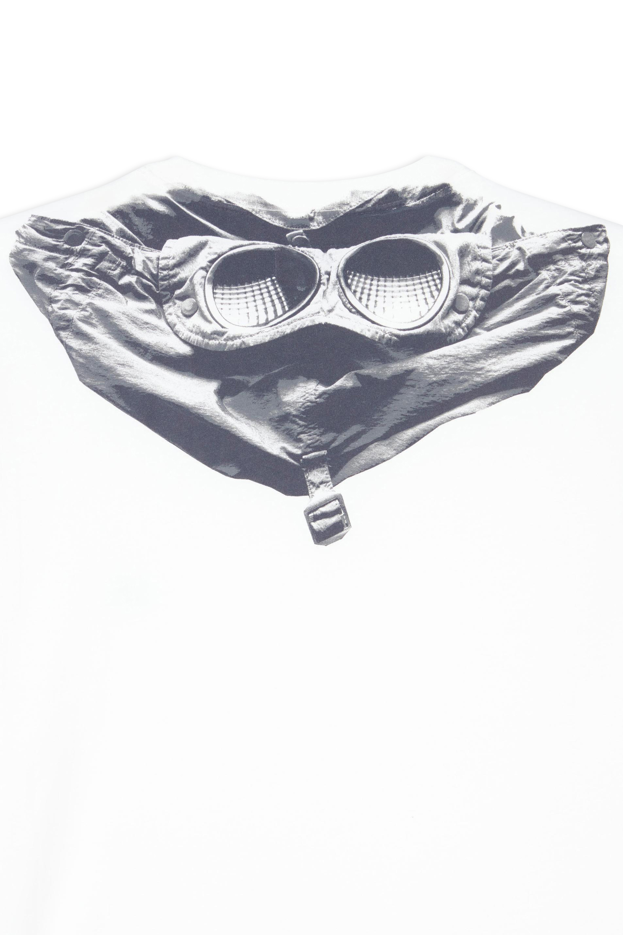 C.P. COMPANY T-shirt manches courtes 30/1 JERSEY GOGGLE PRINT T-SHIRT Blanc