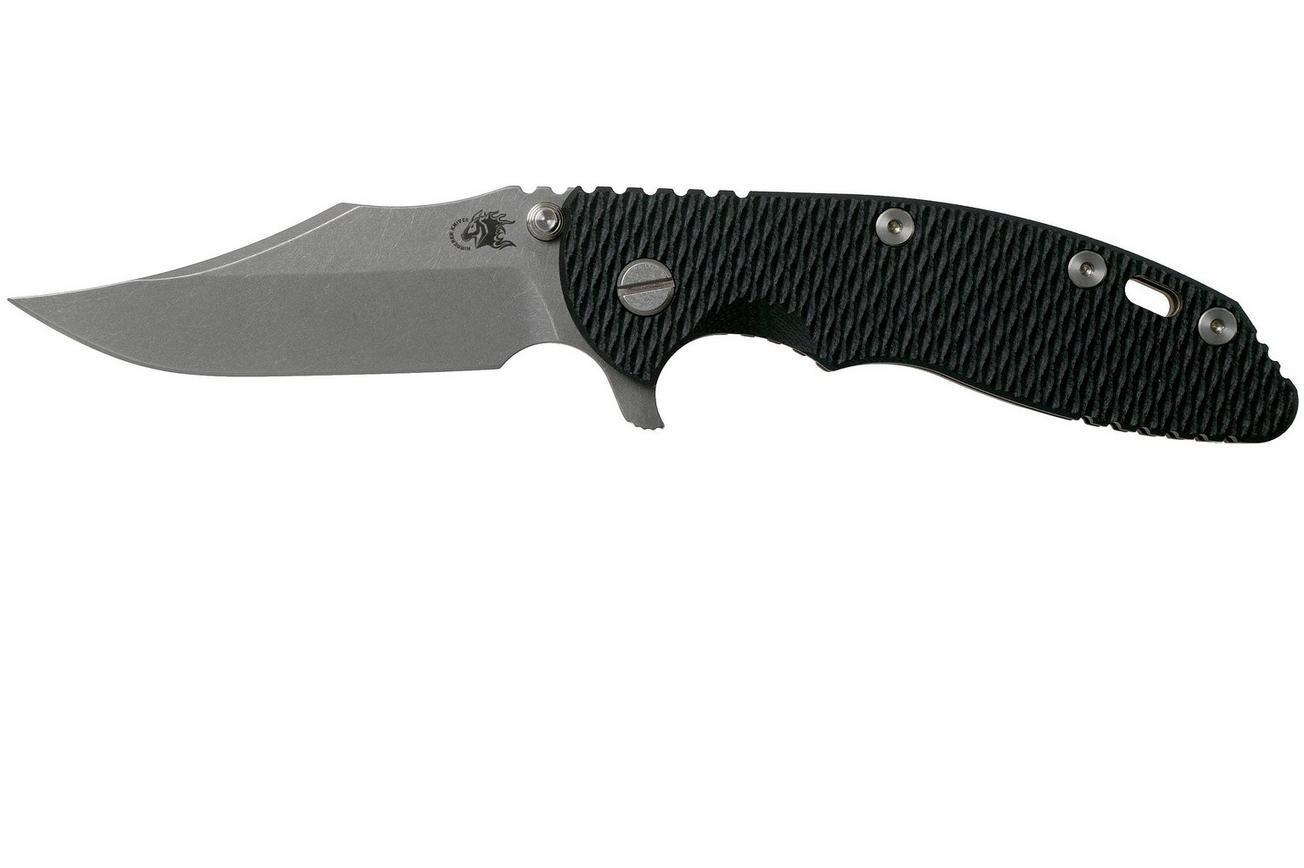 Rick Hinderer XM-18 3.5 Bowie 20CV Battle Bronze, Black G10 zakmes