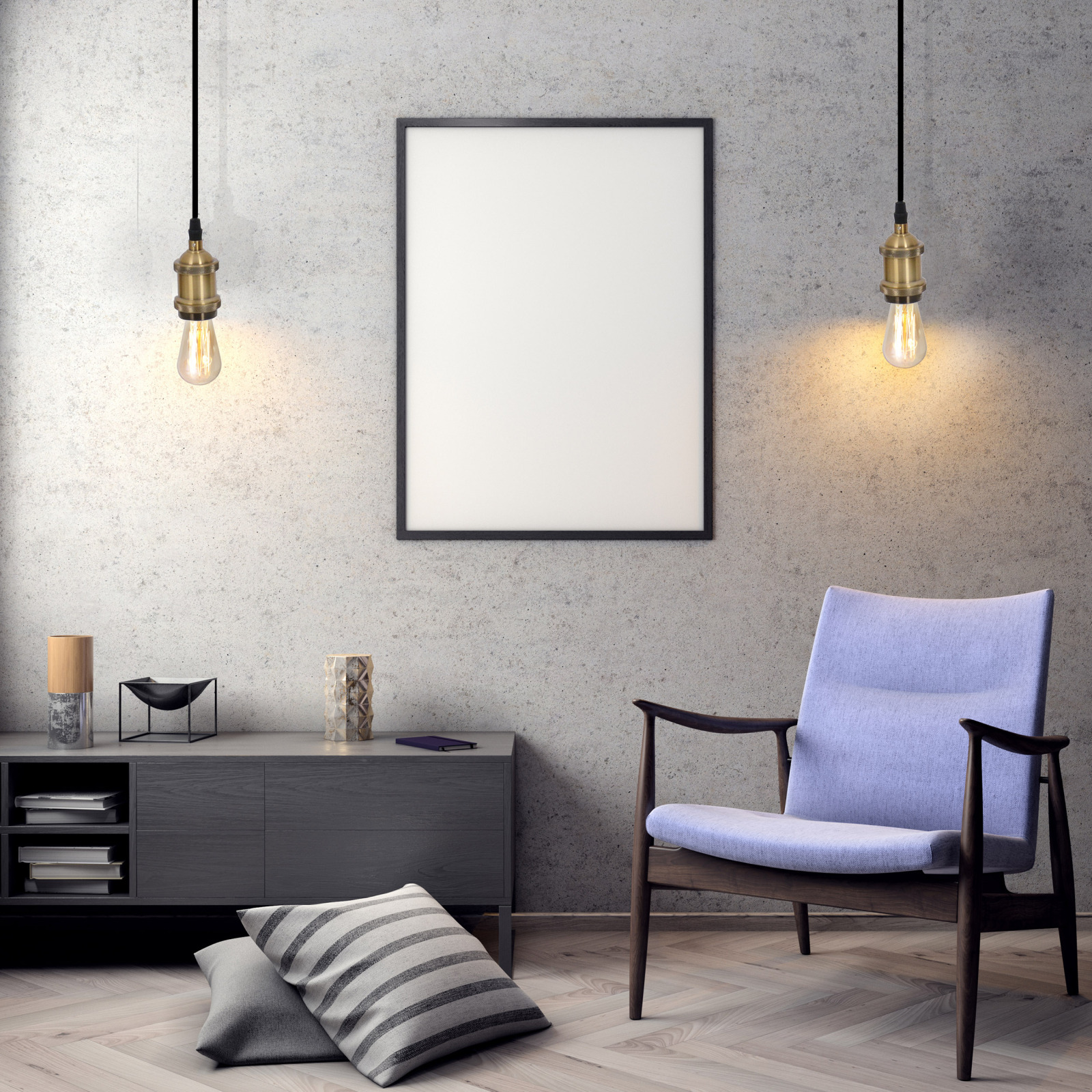 Schraubmantel-Pendel ALFA - messingfarben - 150 cm
