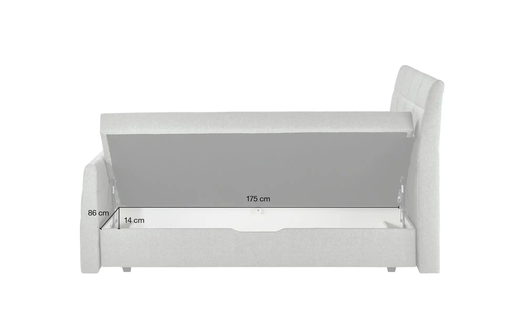 Boxspringbett mit praktischem Bettkasten Baron