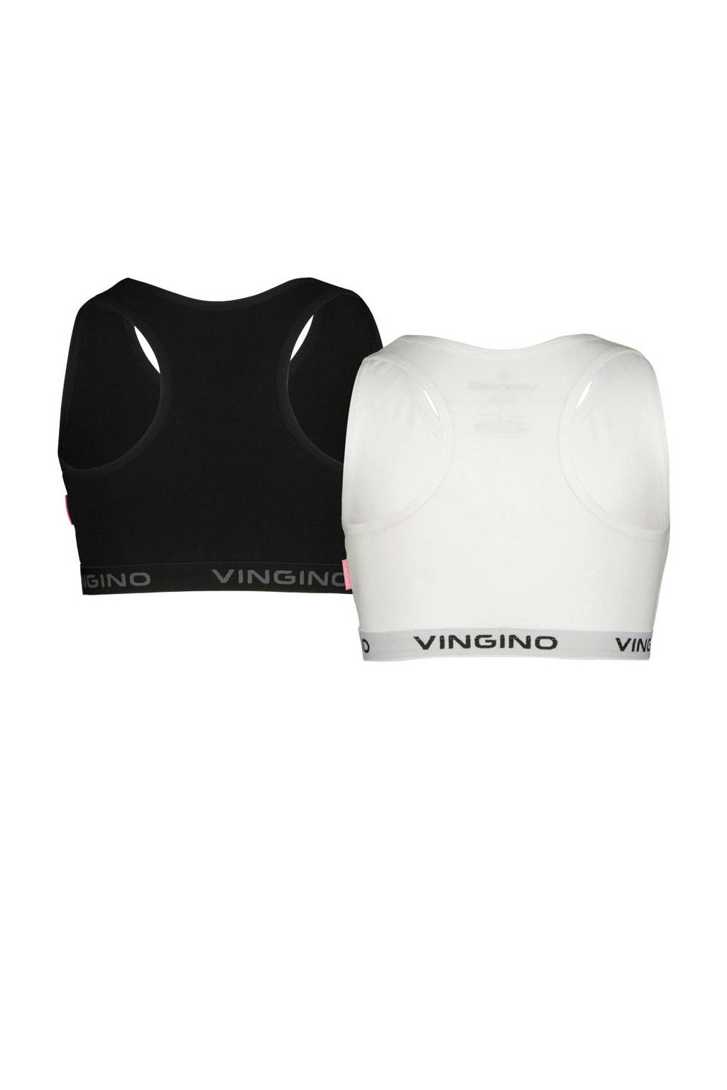 bh top - set van 2 zwart/wit