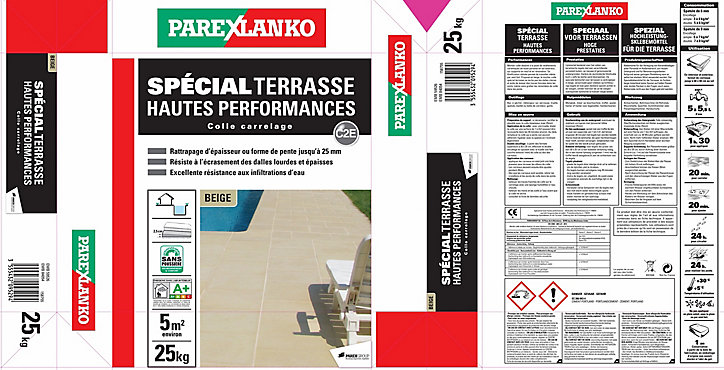 Colle à carrelage spéciale terrasse Parexlanko 25 kg