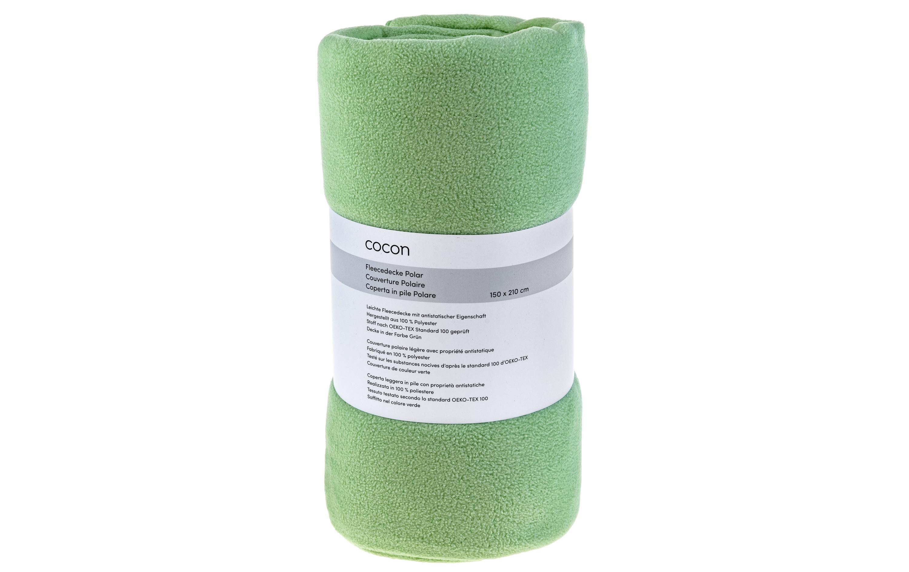 Decke Fleece Polar 150 x 210 cm, GrünFlauschige Fleecedecke