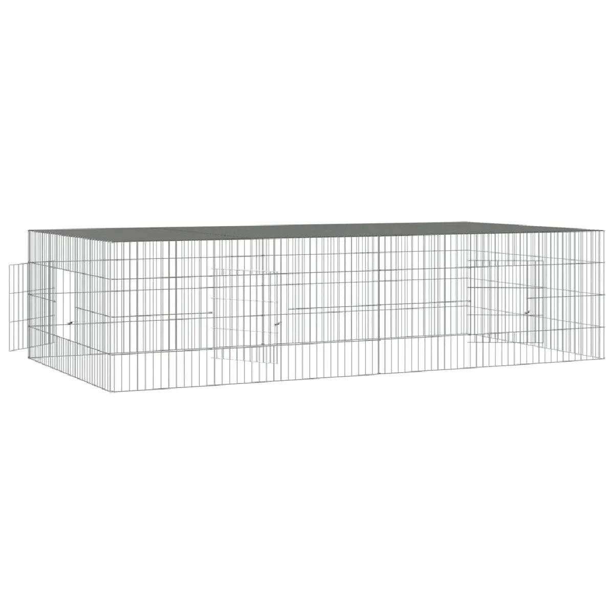 vidaXL Cage à lapin 2 panneaux 220x110x55 cm