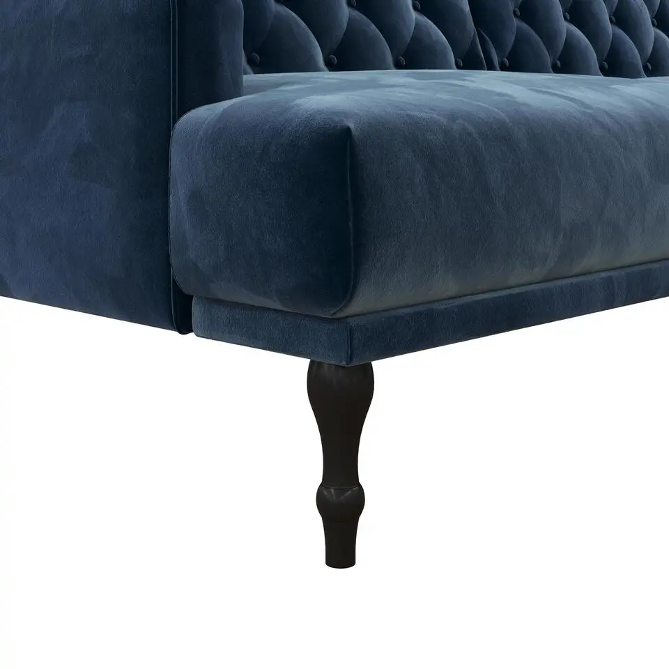 Ruby - 3-zits slaapbank in blauw fluweel