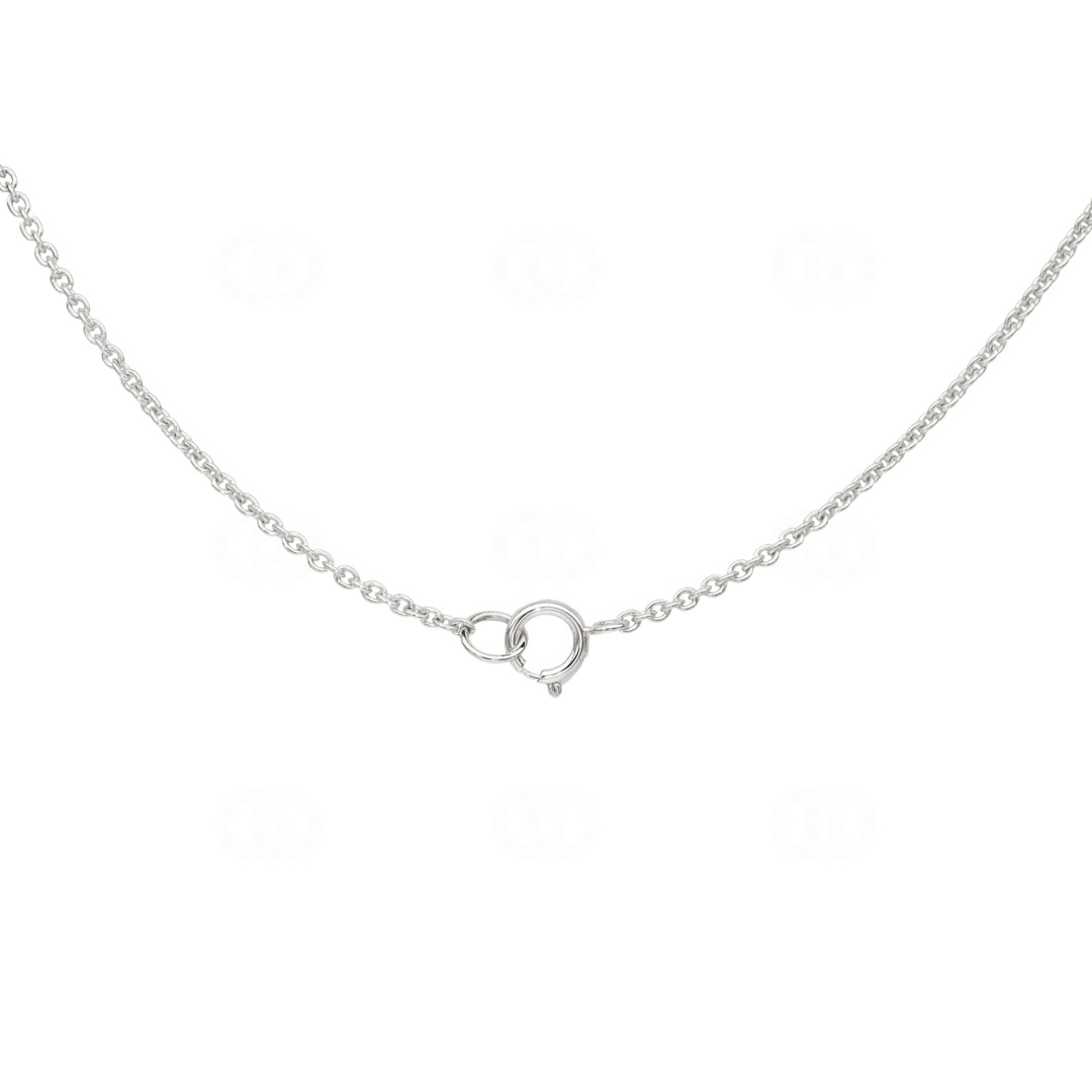 Collier 750/18 K Weissgold mit Diamanten 0.10 ct H/si & Rubinen