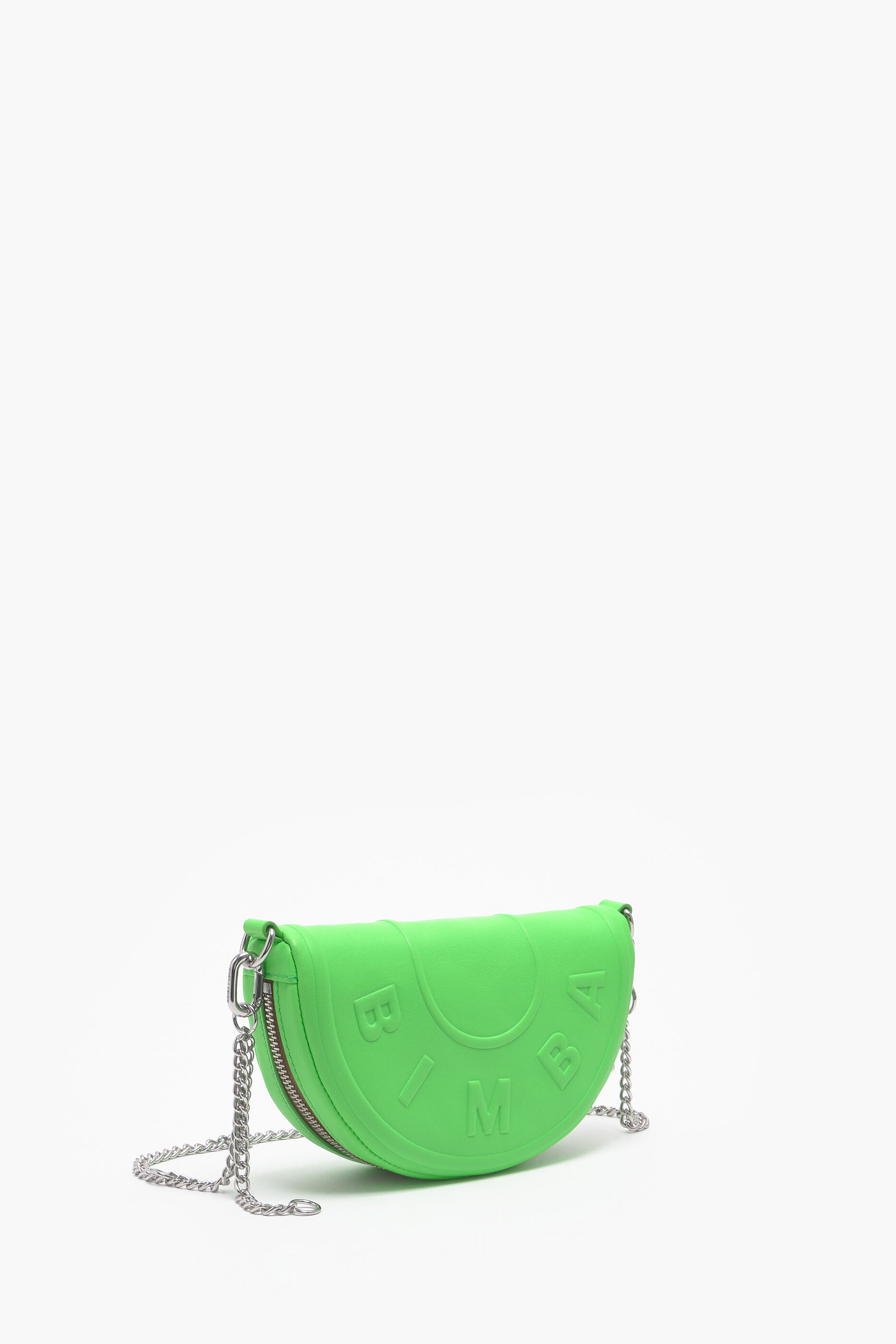 Bolsa de ombro Chimo XS em couro verde neon.