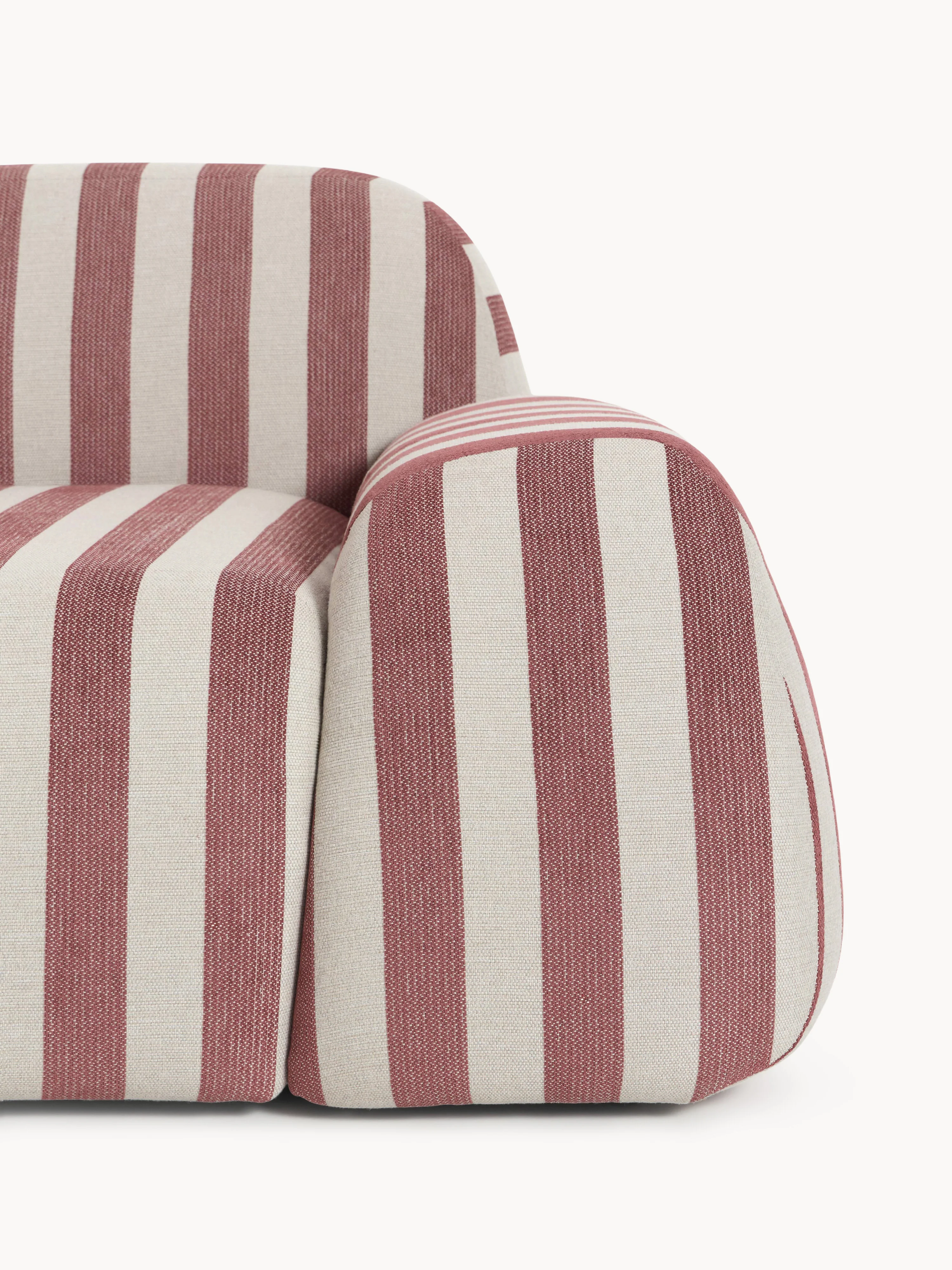 Gestreepte bank Wolke (2-zits) met chaise longue