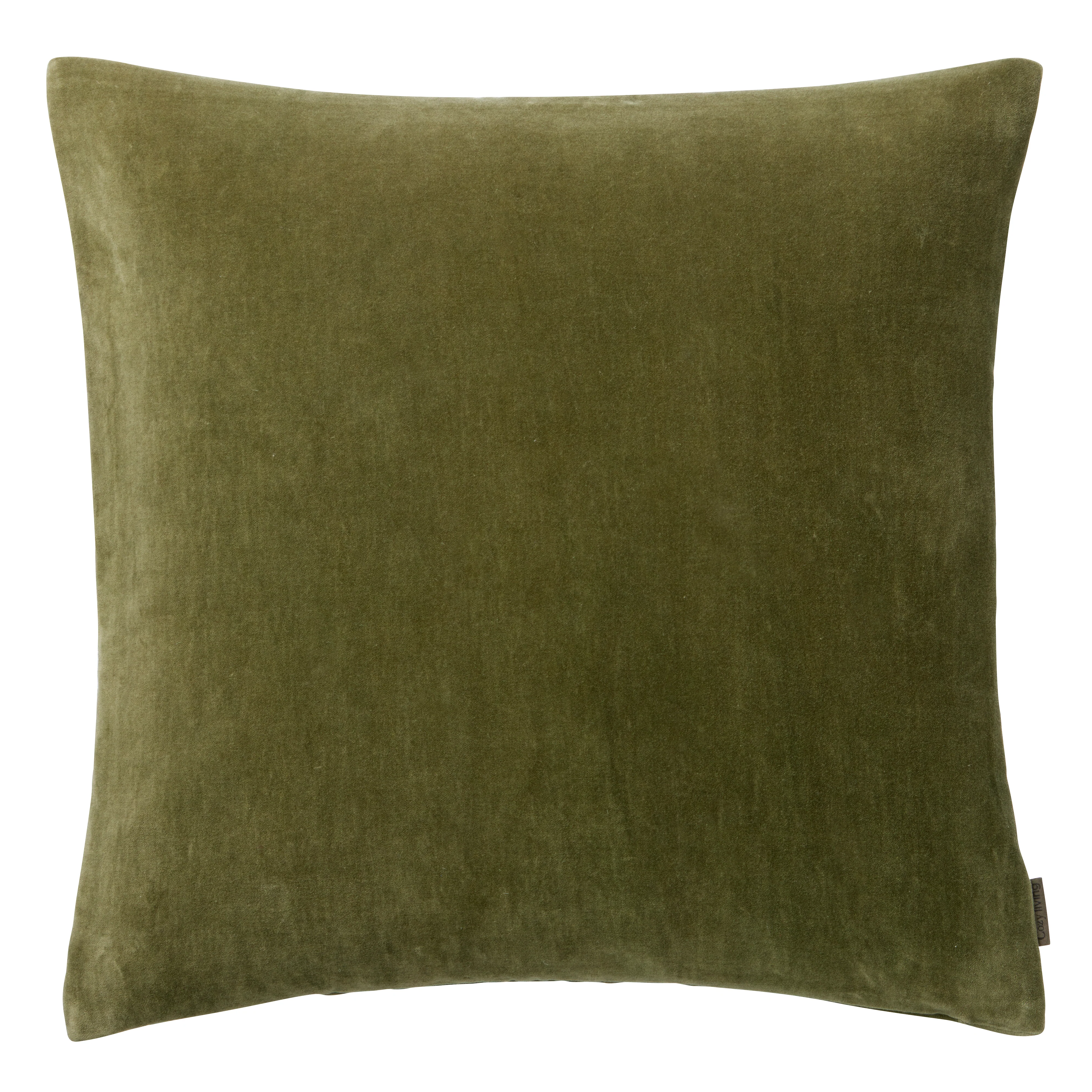 Cozy Living  Velvet Soft pyntepude, Green Olive - 50 x 50 cm.