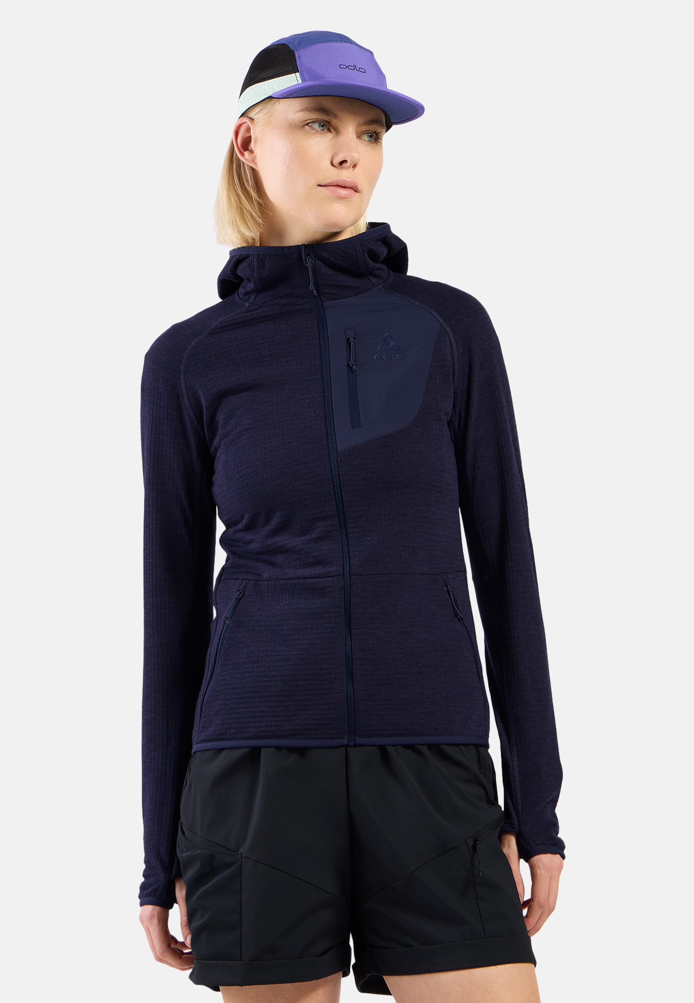 Ascent Mid Layer mit Kapuze und Reissverschluss in eclipse
