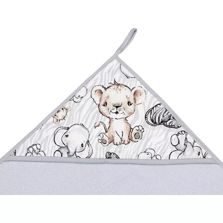 TupTam Baby Kapuzenbadetuch Kinder Poncho graubraun