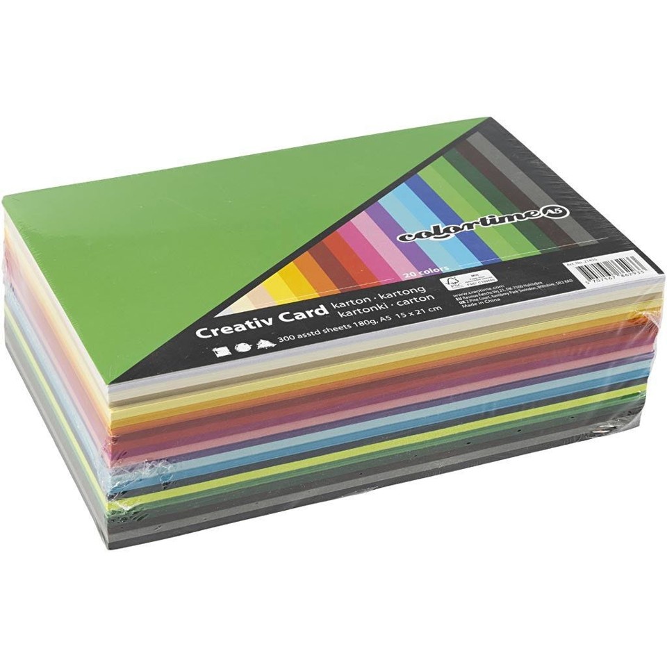 Colortime - Creativ karton (300 ark) A5