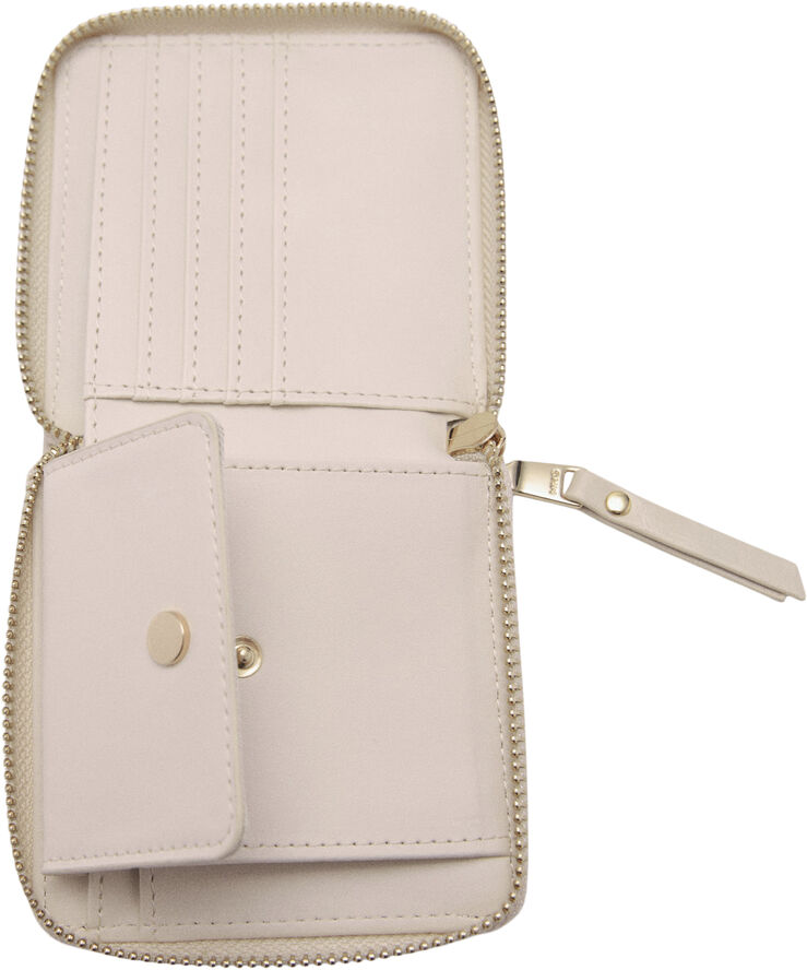 MANGO Wallet decorative stitching Natural white