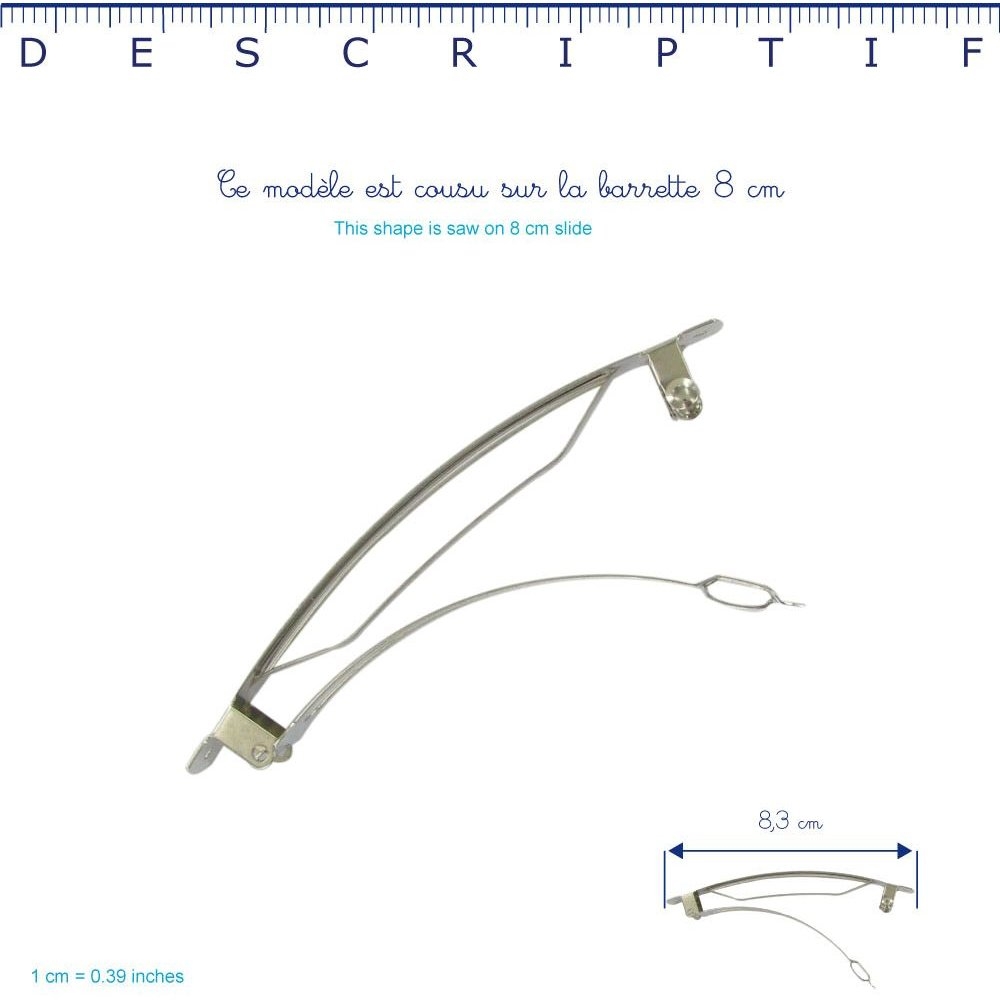 Barrette Cheveux Tressée Camelias Rubis