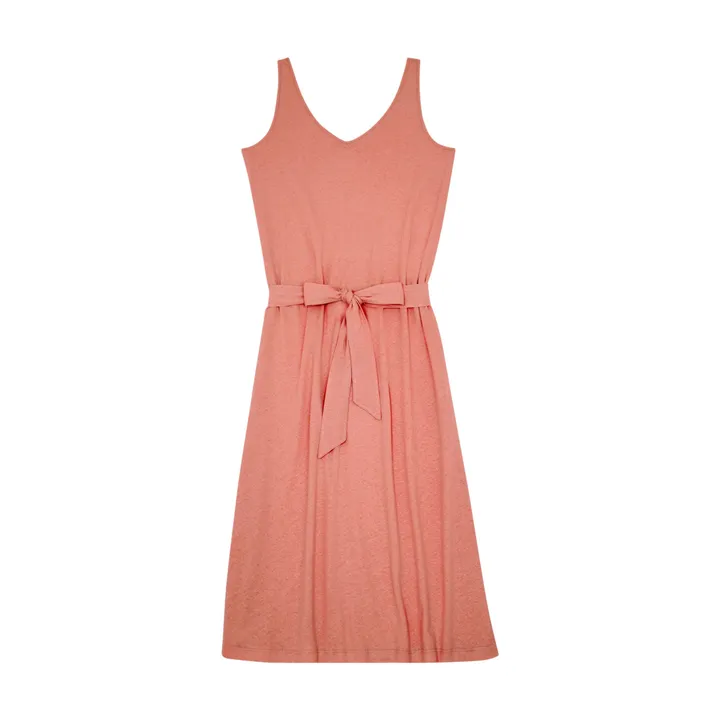 SMALLABLE BASICS Robe Longue Coton et Lin | Terracotta